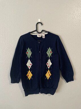 BAXTER WELLS Womens Navy Blue Large Button up Cardigan